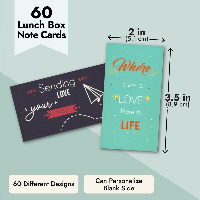 Paper Junkie 60-Pack Love Notes for Her - 2 x 3.5 In, Multicolor, 250gsm Cardstock - Love Notes for Him with Envelopes Included - Image 4